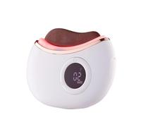 HAGJII Multifonction Gua Sha Visage Avec Lumière Rouge Et Vibration, Masseur à Main Appareil Anti Rides Visage Pour La Relaxation Du Corps(Red Bian Stone)