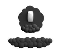 HAGJII Nuage Repose Poignet Clavier Mousse à Mémoire De Forme Tapis De Souris Ergonomique Support De Poignet Base Antidérapante Reposes-Poignets Pour Une Utilisation Prolongée(Noir)
