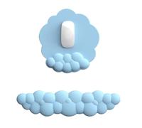 HAGJII Nuage Repose Poignet Clavier Mousse à Mémoire De Forme Tapis De Souris Ergonomique Support De Poignet Base Antidérapante Reposes-Poignets Pour Une Utilisation Prolongée(Bleu)