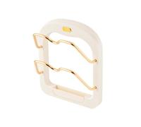 HAGJII Porte Couvercle Pour Porte D'armoire Fixation Murale 2 Niveaux Support Couvercle Casserole Avec Bac D'égouttage, Organiseur De Couvercle Sans Perçage Adhésif(Blanc)