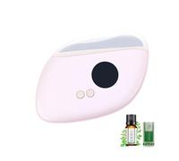 HAGJII Racloir Pour Les Pieds Et Outil De Massage Gua Sha Visage Avec Thérapie Par Lumière Rouge Et Vibration Réglable Pour Les Pieds, Les Jambes, Le Dos Appareil Anti Rides Visage(Pink)