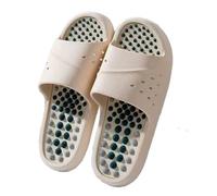 HAGJII Réflexologie Masseur Pantoufles De Massage Massage Des Points Gâchettes Chaussons D'acupression Soulagement De La Douleur Arthritique Pour Maman, Papa Et Les Parents(Apricot,36-37 EU)