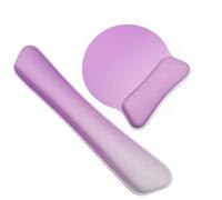 HAGJII Repose Poignet Clavier D'ordinateur Mousse à Mémoire De Forme Ergonomique Reposes-Poignets Avec Base Antidérapante Support De Poignet Ensemble Tapis De Souris(M)