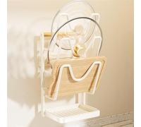 HAGJII Sans Perçage Porte Couvercle Pour Porte D'armoire/Mur 2 ou 3 Niveaux Support Couvercle Casserole Adhésif Métal Antirouille Organiseur De Couvercle(Blanc,3rd floor)