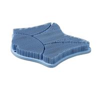 HAGJII Tapis De Nettoyage pour Le Dos en Silicone Brosse Pieds Douche pour Un Nettoyage en Profondeur Et Exfolier Laveur De Pieds De Douche avec Ventouses(Bleu)