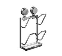 HAGJII Ventouse Porte Couvercle Sans Perçage Mur/Porte D'armoire Support Couvercle Casserole, Métal Inoxydable Organiseur De Couvercle Avec Bac D'égouttage Pour Cuisine(Gray,2nd floor)