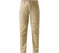 Haglöfs - Pantalon de randonnée résistant - Lite Standard Zip-Off II Pant W Chalk Beige pour Femme - Taille 38 FR Beige 38 FR