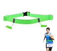 HAGNA 1 Pièce Porte Dossard, Porte Dossard Triathlon, Marathon Triathlon Ceintures, Entièrement Ajustable Et Fonctionnel, Pour Numéro De Participant De Course Cyclisme Transporter Vos Gels (Vert)
