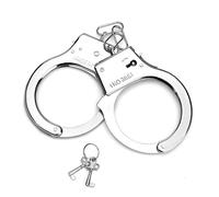 HAGNA 1 Pièces Menottes Métalliques Avec Clés, Menotte Police, Accessoire De Costume De Policier Pour Carnaval Et Halloween (A)