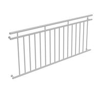 HAGO 24 Balcon français, grille de fenêtre, garde-corps en acier, 225 x 90 cm blanc, balustrade juliette, parapet, balcon de sortie, fenêtre de balustrade