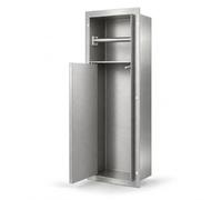 HAGO 24 | Module WC | Acier inoxydable brossé | Encastré | Armoire encastrable | Niche murale | 200 x 600 mm | Porte-papier toilette | Porte-brosse | Push to Open | Porte carrelable | Espace de