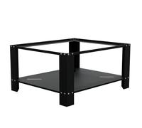 HAGO 24 | Support de machine à laver 63 x 54 x 32 cm | Noir | Socle 40 cm de hauteur | Étagère de base | Pieds en caoutchouc | Protège le dos | Compartiment de rangement | Charge maximale 150 kg |