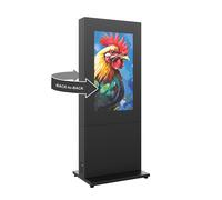 Hagor HP Kiosk 50" FS - Borne B2B d'intérieur pour deux écrans, dos à dos | format portrait | taille de l'écran : 2 × 50″