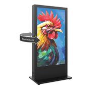 Hagor HP Kiosk 75" FS - Borne B2B d'intérieur pour deux écrans, dos à dos | format portrait | taille de l'écran : 2 × 75″
