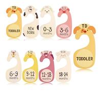 HAGOT 8 Pièces Séparateurs de Placard pour Bébé en Bois, Diviseurs de Garde-Robe Bébé, Organisation de Dressing de 0 à 24 Mois, Vêtements Bébé Organisez