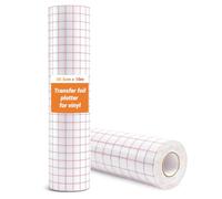 HAGOT Papier Transfert Vinyle 30.5x1000cm avec Grille, Film Transparent pour Cricut/Silhouette Cameo, Rouleau Transfer Tape pour Autocollants, Lettrage et Découpes DIY