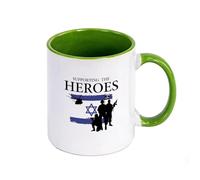 HAGRDBC Make Israel Great Again Tasse à thé en céramique, idéale pour le bureau et la maison, passe au micro-ondes et lave-vaisselle(Green)