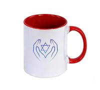 HAGRDBC Peaceful Israel Mug en céramique 350ml, résistant au lave-vaisselle et micro-ondes, qualité alimentaire, compatible micro-ondes et lave-vaisselle(Red)