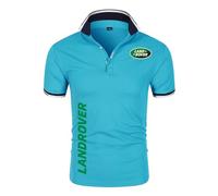 HAGRDBC Po.lo T-Shirt Homme Land-ro. ver, Po.lo T-Shirts Confortable Respirable, Mode Streetwear Tops Haut Casual pour Running, Polo chemise(Blue,XL)