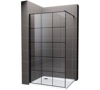 Hagser Agatha paroi de douche walk-in 110 cm noir mat/verre transparent HGR12000022