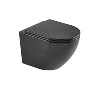 Hagser Beno cuvette de wc suspendue sans bride noir mat HGR80000042