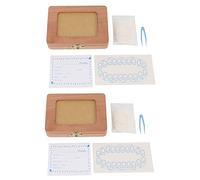 Hagsnec 2X BoîTe de de Dent, BoîTe de Dents de de Rangement pour Les Dents de Lait, de Dents Avec de Stockage de MéMoire de Cadre Photo