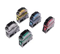 Hagsnec 5Pcs 9Mm Maker Label Maker Label Maker Noir sur Blanc/Rouge/Bleu/Jaune/Vert/Bande D'éTiquettes pour/KingJim Printer