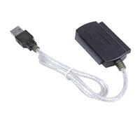 Hagsnec Câble convertisseur USB 2.0 vers IDE 2.5 3.5 Disque dur Noir