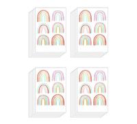Hagsnec Lot de 144 stickers muraux arc-en-ciel pour chambre à coucher fille
