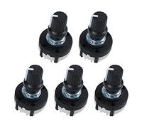 Hagsnec Lot de 5 interrupteurs rotatifs 3P4T 3 pôles 4 positions avec bouton rotatif