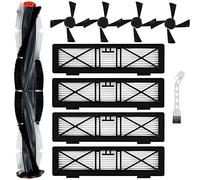 Hagsnec Pièces de rechange Brosse à rouleaux Brosse latérale Filtre HEPA Compatible avec D75 D80 D85 Robot Aspirateur Accessoires