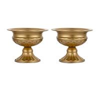 Hagsnec Vase de Centre de Table de Mariage éLéGant en MéTal pour la DéCoration de FêTe de Mariage, Vase de Trompette pour la CéRéMonie d'anniversaire (Or, 2 PièCes)
