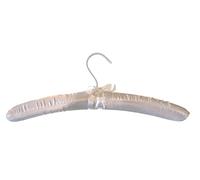 Hagspiel Lot de 10 cintres rembourrés en satin blanc crème