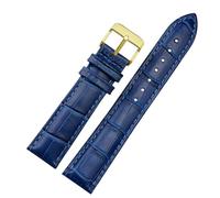 HAGTRB 12 14 16 18 19 20 21 22 23 mm Couleur de couleur bleu groupe de montre en cuir et femmes Watch Band pour le citoyen Rossini Watch Band