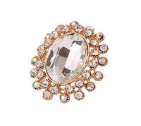 HAGTRB Anneau de déclaration de grande déclaration vintage pour les femmes antique cristal cristal rangeable ajusté enveloppe ouverte de mariage cocktail de mariage rings de fête confort