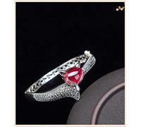 HAGTRB Bague de bracelet pour femme 925 Silver Woman, rétro homme et femme couple l'engagement de mariage de vingtaine de géant de haute journée de bijoux souvenir., Rödkorund