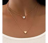 HAGTRB Boho Simple Moon Star Heart Pendant Collier Retro Sequin Coin Retro Coin Clavicule Colliers Glamour Girl Lover Bijoux Gift
