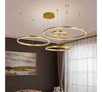 HAGTRB Chandelier à Anneau LED Moderne, Pendentif de Style Japonais 1 lumière, lumière contemporaine Rond et Plafond dimmable pour îlot de Cuisine, Salon, Salle à Manger -w 50x50x6cm (20x20x2inch)