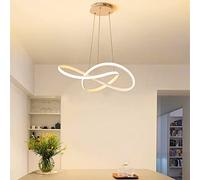 HAGTRB Chandelier à Anneau LED Moderne, Pendentif de Style Japonais 1 lumière, lumière contemporaine Rond et Plafond dimmable pour îlot de Cuisine, Salon, Salle à Manger -w 50x50x6cm (20x20x2inch)