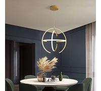 HAGTRB Chandelier à Anneau LED Moderne, Pendentif de Style Japonais 1 lumière, lumière contemporaine Rond et Plafond dimmable pour îlot de Cuisine, Salon, Salle à Manger -w 50x50x6cm (20x20x2inch)