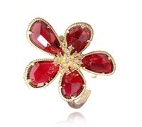 HAGTRB Cwzzws Bague de déclaration de fleurs cristales brillan