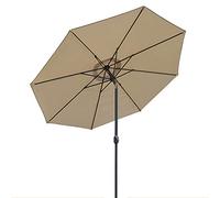 HAGTRB Parasols de Jardin Grand Parasol de Patio de Jardin de 9 Pieds, Parapluie de Table extérieure inclinable avec manivelle, UV50 + Piscine/Cour Polyester Octogle Shade Canopy Outdoor Parasols