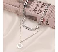 HAGTRB Vintage Multi-coureed verrou sur Perle Perle Round Pendants Pendants Colliers pour Femmes Bohemia Gold Key Heart Long Bijoux