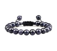 HAGTRB XFZJCHAP Bracelet de perles de 8 mm pour femme et homme, bracelet tressé en pierre de yoga réglable de 16,5 à 30,5 cm, bijou tendance