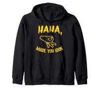 Haha Made You Look Funny Finger Circle Hand Game Gag Sweat à Capuche