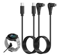 Hahace Lot de 2 câbles de charge à angle droit compatibles avec la montre intelligente Coros PACE 4/Nomad/PACE Pro/APEX 4 (46 mm/42 mm), un câble de charge de rechange de type C pour montre