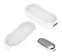 Hahace Lot de 2 stations de charge compatibles avec l'enregistreur vocal PLAUD NotePin S Ai/NotePin Ai, léger et compact, prend en charge le transfert de données, interface magnétique de type C (blanc