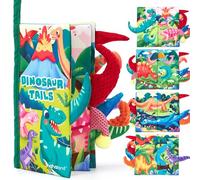 hahaland Jouet de Livre Naissance Bébé 0-3 6 Mois Jouet Livre Suspendre Tissu Montessori Sensoriel pour Bébé 3 6 Mois Jouet Poussette pour Bébé Cadeau de Naissance Anniversaire pour Fille Garçon