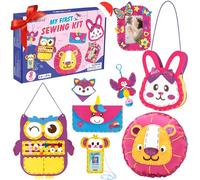 hahaland Kit Couture Enfant Kit de Bricolage en Feutre, Activites Manuelles pour Enfants Comprend 8 Projets Faciles, DIY Arts et Artisanat pour débutants Jouet Fille Cadeau 6 7 8 9 10 ans