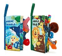 hahaland Livre Bebe 0 3 6 Mois Livre Tissu Bébé Eveil, Jouet Bebe 0-9 Mois